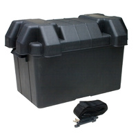 Extra Tall Battery Box Large AGM With Strap for 100 120 130 135 AH Batteries Deep Cycle