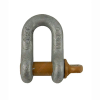 13mm Galvanised D Shackle with Yellow Pin rated up to 2000kgs