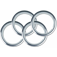 13" Wheel Trim Rings SET OF 4 Brand New Chrome Plated Metal Band Ring