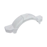 Mudguard Plastic White 190mm Wide 580mm Long Plus Side Step suits 9"or 10" Wheel 