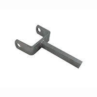  4'' Inch Flat Stem Bracket with 6" x 18mm Sq. Stem to Suit 4" Boat Rollers Galvanised