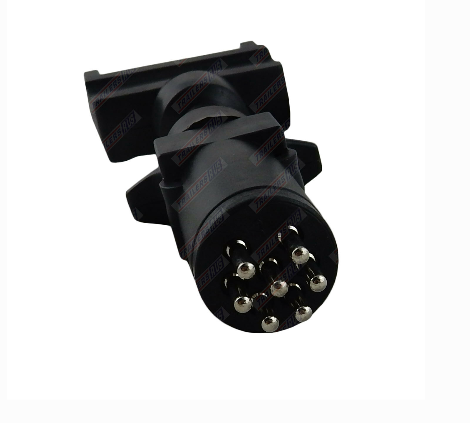 7 Pin Flat to 7 Pin Small Round Trailer Connector Adaptor Plug TRU