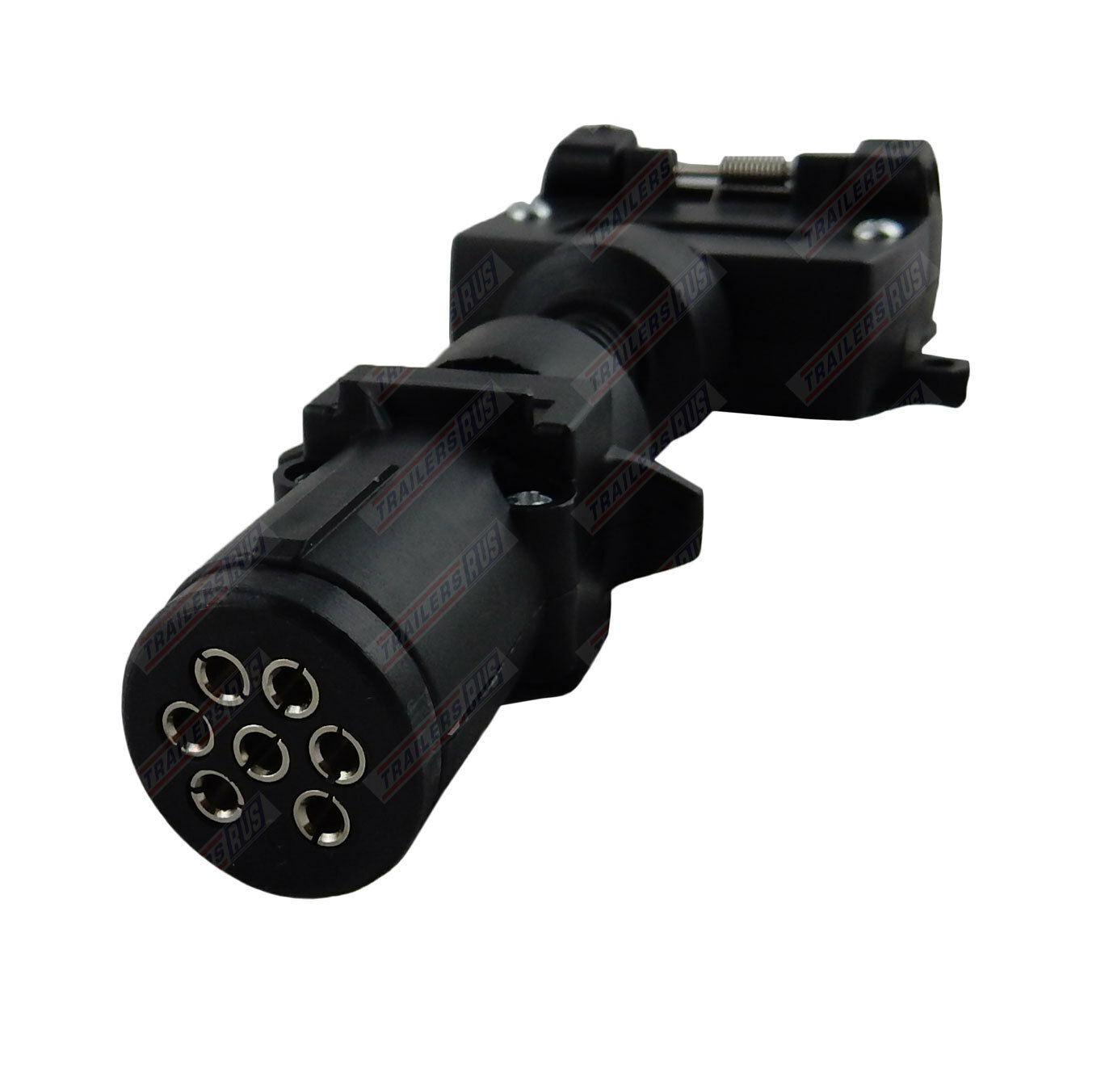 7 Pin Small Round to 7 Pin Flat Trailer Connector Adaptor Plug TRU