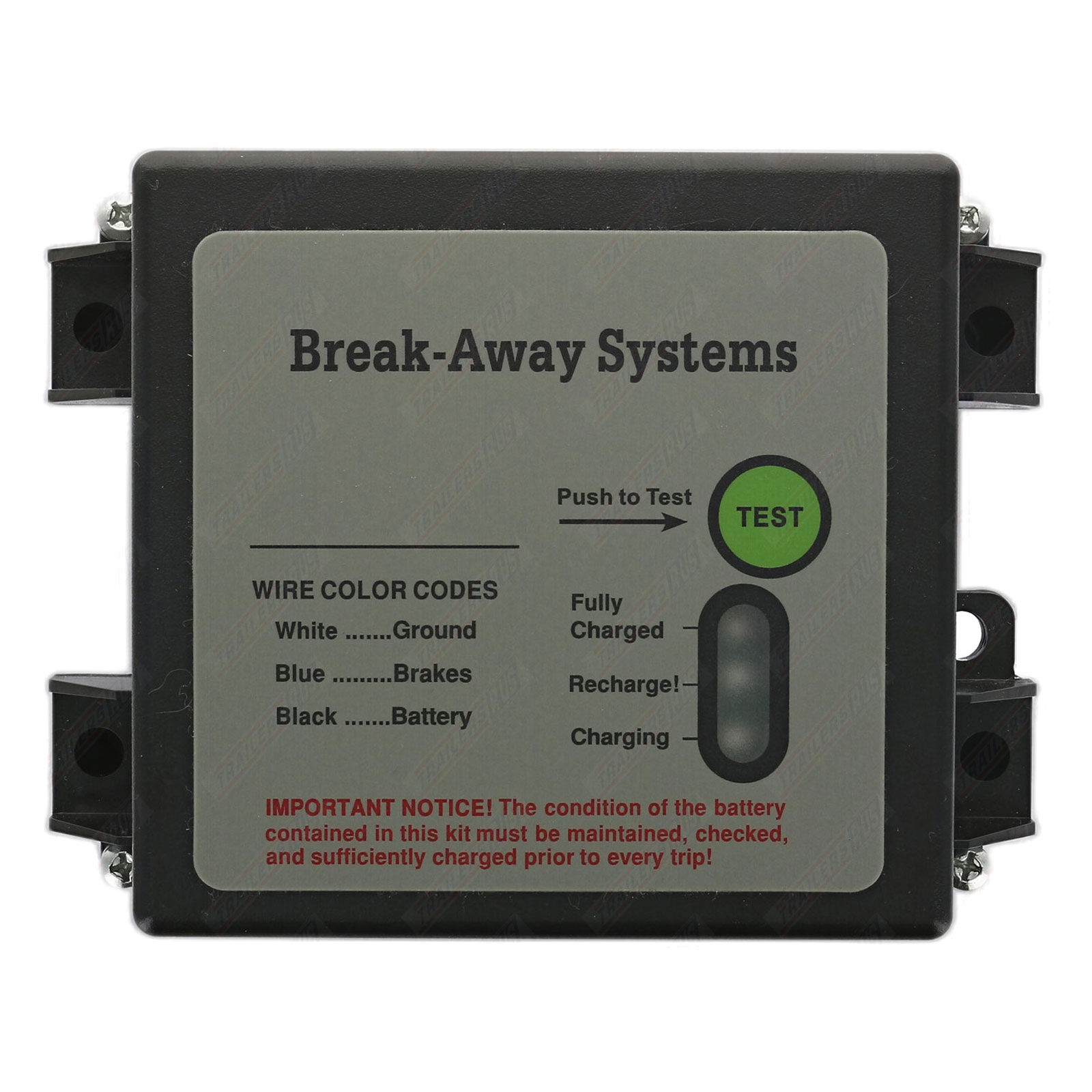 Breakaway System Trailer Battery Unit Switch Brake System Electrical ...