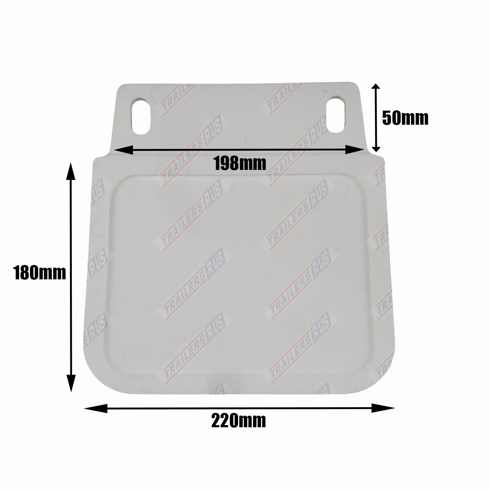 PAIR Plain PVC White Trailer Mud Flaps Ute Caravan Mudflaps 220mm x 180mm TRU