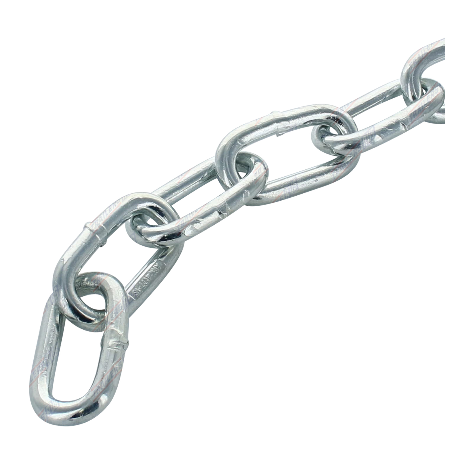 8mm Zinc 1600kg Trailer Rated Safety Chain 1 Metre Length Complies ADR