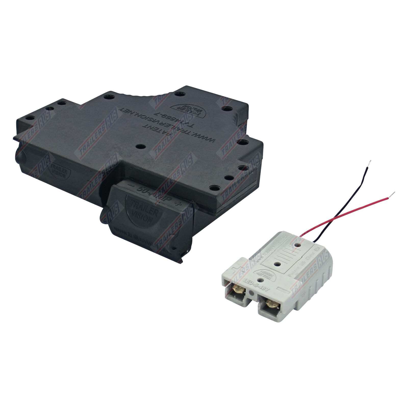 Trailer Duo 7 Pin Socket With 50A Anderson Plug Slimline Trailer Vision ...