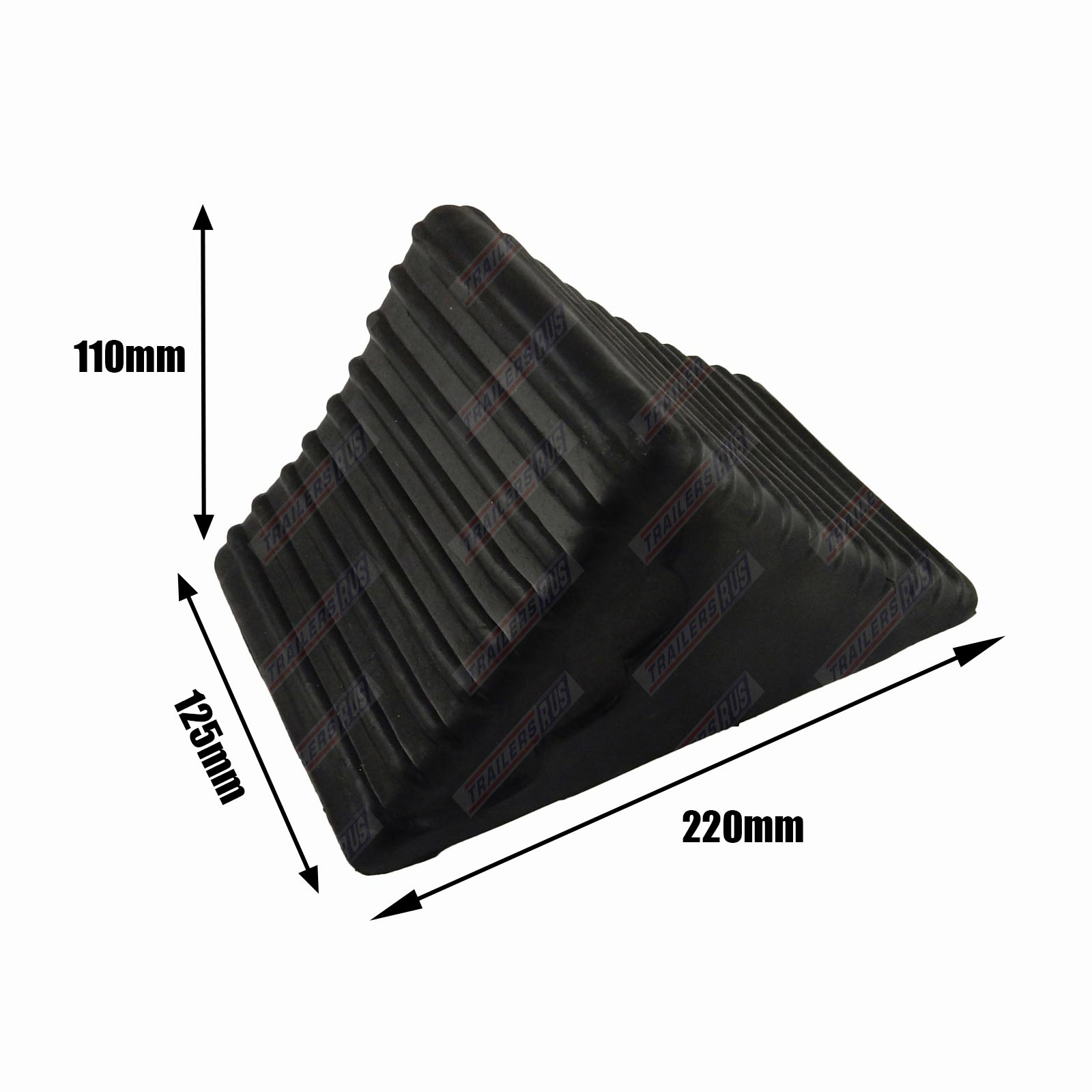 Heavy Duty Rubber Wheel Chocks Chock Trailer Caravan Ute Boat 4X4 Pair TRU