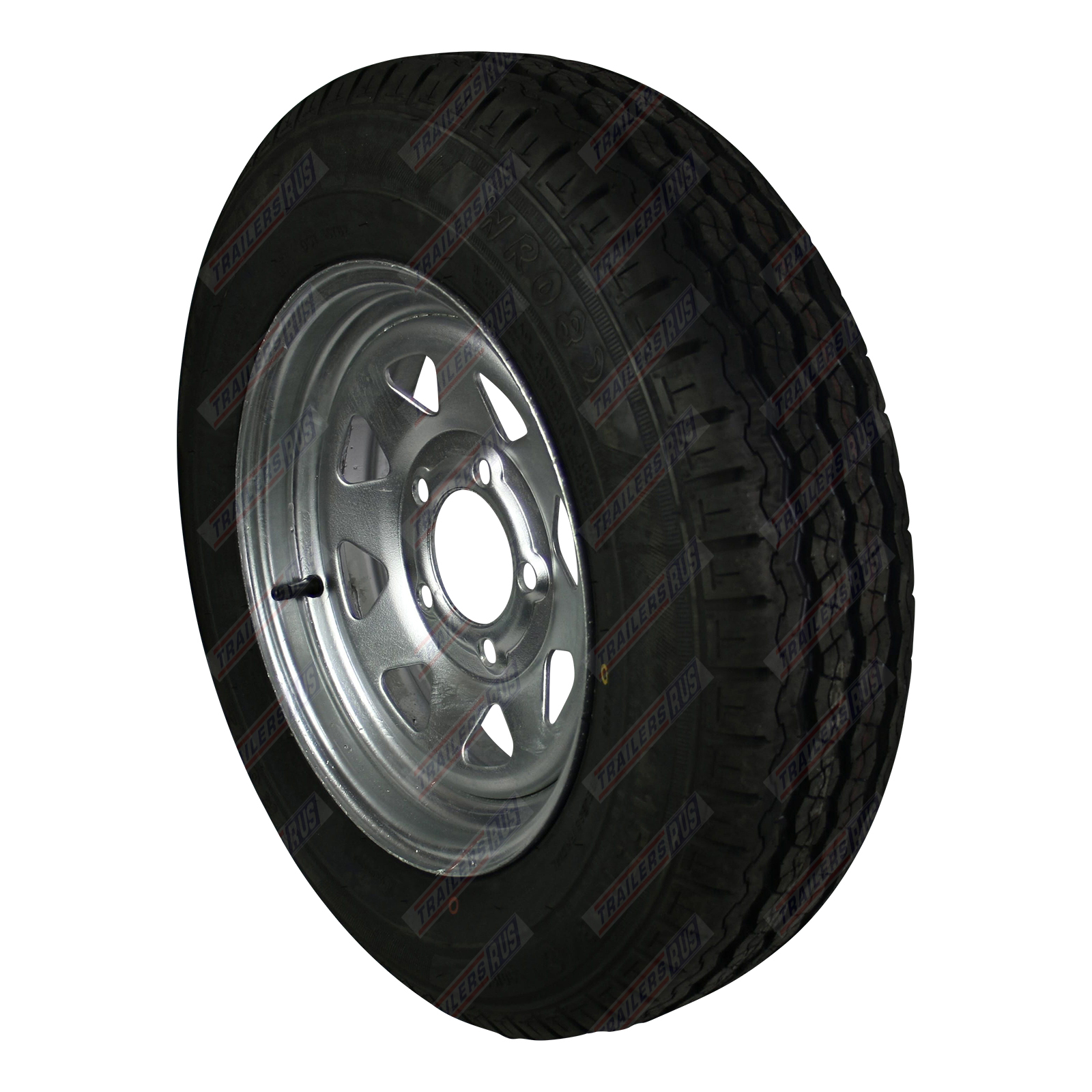 Rim and Tyre 13" Sunraysia Galvanised Ford Stud Pattern 155R13LT Tyre