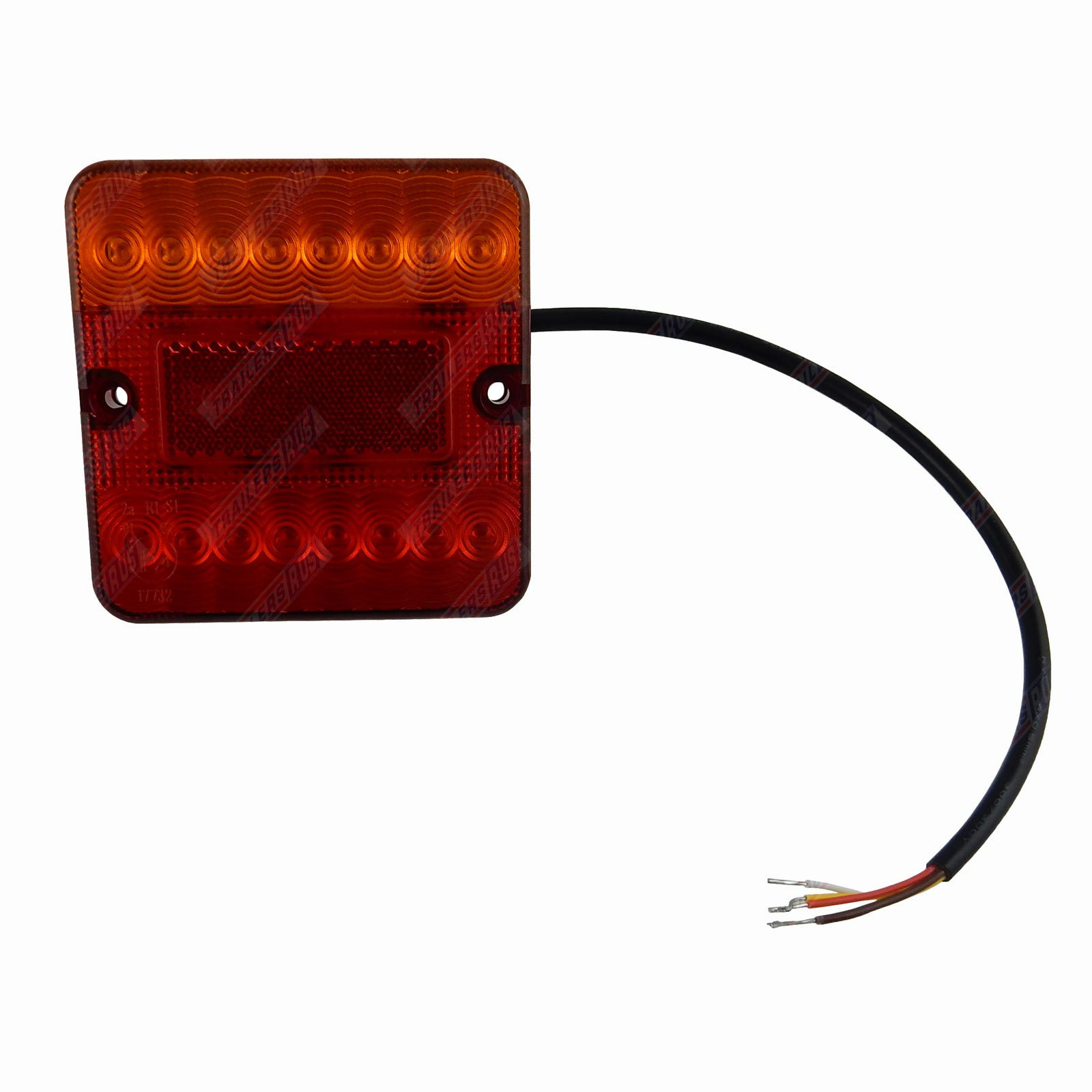 LED Square Trailer Light Kit Stop Tail Indicator Number Plate 12v TRU