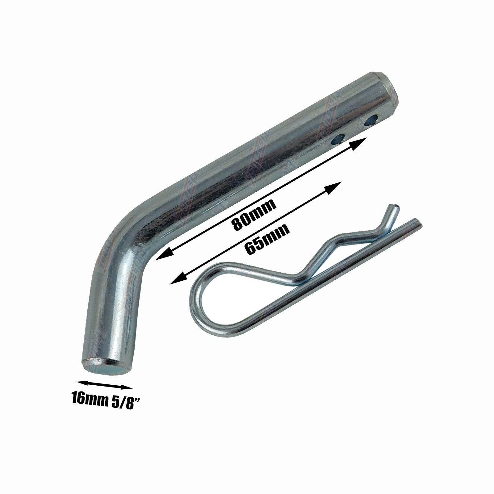 Long Shank Towbar Tongue Hitch Kit includes 50mm Tow Ball 5/8 Hitch Pin