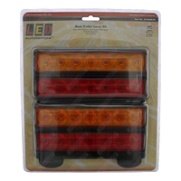 207 Series 12v LED Rect Combination Trailer Lights With Licence Plate Lamp