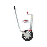 Power Mover AL-KO Jockey wheel Ratchet Type with 10'' Inch Wheel and Clamp Zinc Plated up to 350kg #621250
