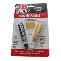 JB WELD Kwikweld Epoxy Quick Setting Steel Reinforced 2 x Tubes of Steel and Hardener