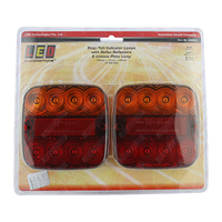 99 Series 12v LED Square Combination Trailer Lights w/Licence Plate Lamp