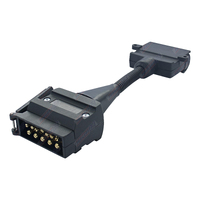 12 Pin Flat Plug to 7 Pin Flat Socket Trailer Apaptor Connector 
