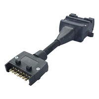 12 Pin Flat Socket to 7 Pin Flat  Plug Trailer Connector Adaptor