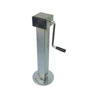 Side Winding Adjustable Stand with Drop Leg Extra Heavy Duty 650mm - 910mm 2500kg Static Load Capacity Zinc