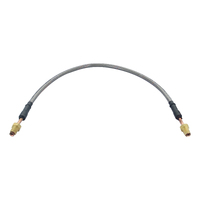 Braided Brake Line Hose 3/16 Dia. x 600mm Long with 3/8" UNF 24 TPI Fitting Stainless Steel for Hydraulic Brakes