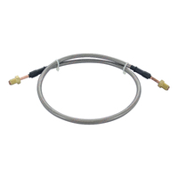 Braided Brake Line Hose 3/16 Dia. x 750mm Long with 3/8" UNF 24 TPI Fitting Stainless Steel for Hydraulic Brakes