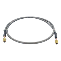 Braided Brake Line Hose 3/16 Dia. x 1200mm Long with 3/8" UNF 24 TPI Fitting Stainless Steel for Hydraulic Brakes