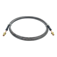 Braided Brake Line Hose 3/16 Dia. x 1650mm Long with 3/8" UNF 24 TPI Fitting Stainless Steel for Hydraulic Brakes