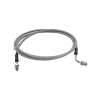 Braided Brake Line Hose 3/16 Dia. x 1800mm Long with 3/8" UNF 24 TPI Right Angle Fitting Stainless Steel for Hydraulic Brakes