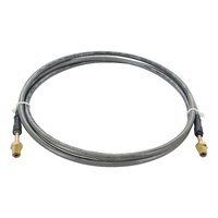 Braided Brake Line Hose 3/16 Dia. x 2000mm Long with 3/8" UNF 24 TPI Fitting Stainless Steel for Hydraulic Brakes