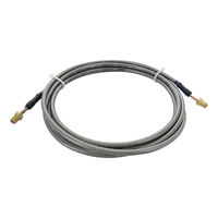 Braided Brake Line Hose 3/16 Dia. x 3000mm Long with 3/8" UNF 24 TPI Fitting Stainless Steel for Hydraulic Brakes