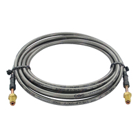Braided Brake Line Hose 3/16 Dia. x 4000mm Long with 3/8" UNF 24 TPI Fitting Stainless Steel for Hydraulic Brakes