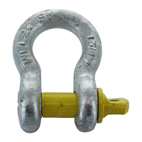 13mm x 16mm Galvanised Bow Shackle with Yellow Pin Rated up to 2000kgs