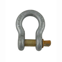 Galvanised Bow Shackle with Yellow Pin 19mm x 22mm rated up to 4.7 tonne