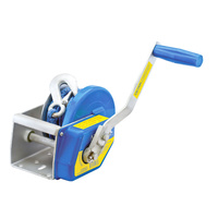 Atlantic Compact Brake Winch 500Kg Direct Lift 10:1 Ratio 7.5m x 6mm Rope Snap Hook #BW260R