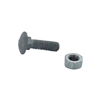 Cup Head Bolt and Nut M6 X 20mm Long Galvanised