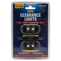 Atlantic Plug n' Play Boat Trailer Clearance Lights Clear/White Suits Large Box Trailers #CLW