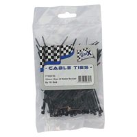 Cable Ties 100mm x 2.5mm Black UV Stabilised Pack of 100