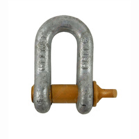 11mm Galvanised D Shackle with Yellow Pin rated up to 1500kgs