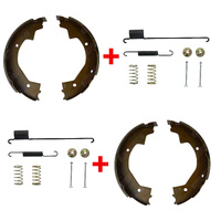 Brake Shoes Set of 4 With Mounting Springs Suit 10'' Inch Dexter Electrical Backing Plate
