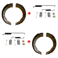 Brake Shoes Set of 4 With Mounting Spring Hardware Suit 12'' Inch Dexter Electrical Backing Plate