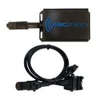 Electric Brake Controller + Plug & Play Adapter Small Round 7 pin to 12 Pin Flat Socket (Bundle)