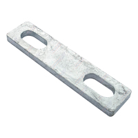 Galvanised Slotted 2 Hole Fish Plate Suits 50mm-75mm Drawbars