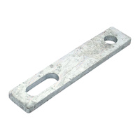 Galvanised Slotted 2 Hole Fish Plate Suits 75mm-100mm Drawbars