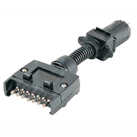 7 Pin Flat to 7 Pin Small Round Trailer Connector Adaptor Plug ARK Premium