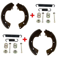 Brake Shoes Set of 4 With Mounting Springs to Suit 9'' Inch Hydraulic Backing Plate