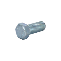 Hex Bolt UNF 7/16'' Dia. x 1" Long Grade 5 Zinc