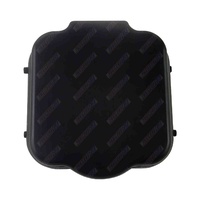 Black Hitch Receiver Cover with Hinged Lid