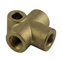 Brass Hydraulic 3 Way Tee Union Suit 3/16" Brake Tube and Hydraline Tube Nuts