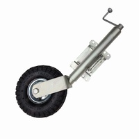 10'' Inch Trailer Jockey Wheel PNEUMATIC Nylon Tyre Swing Up Bracket 300lbs