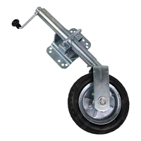10" Inch Swing Up Jockey Wheel 10 Hole Bracket 850Kg Manutec #JW10UBS