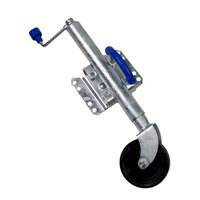 6" Inch Trailer Jockey Wheel Swivel Solid Wheel Swing Up 400kg Load Galvanised